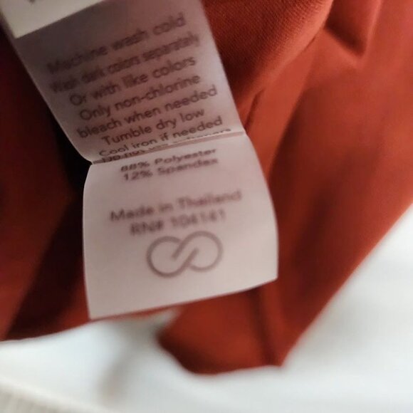 CALIA‎ Women’s Two Tone Long Sleeve 1/2 Zip Golf Shirt in Orange - Size Small - Picture 6 of 7